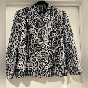 LOUBEN Animal Print Full-zip Blazer Jacket Sz‎ 14